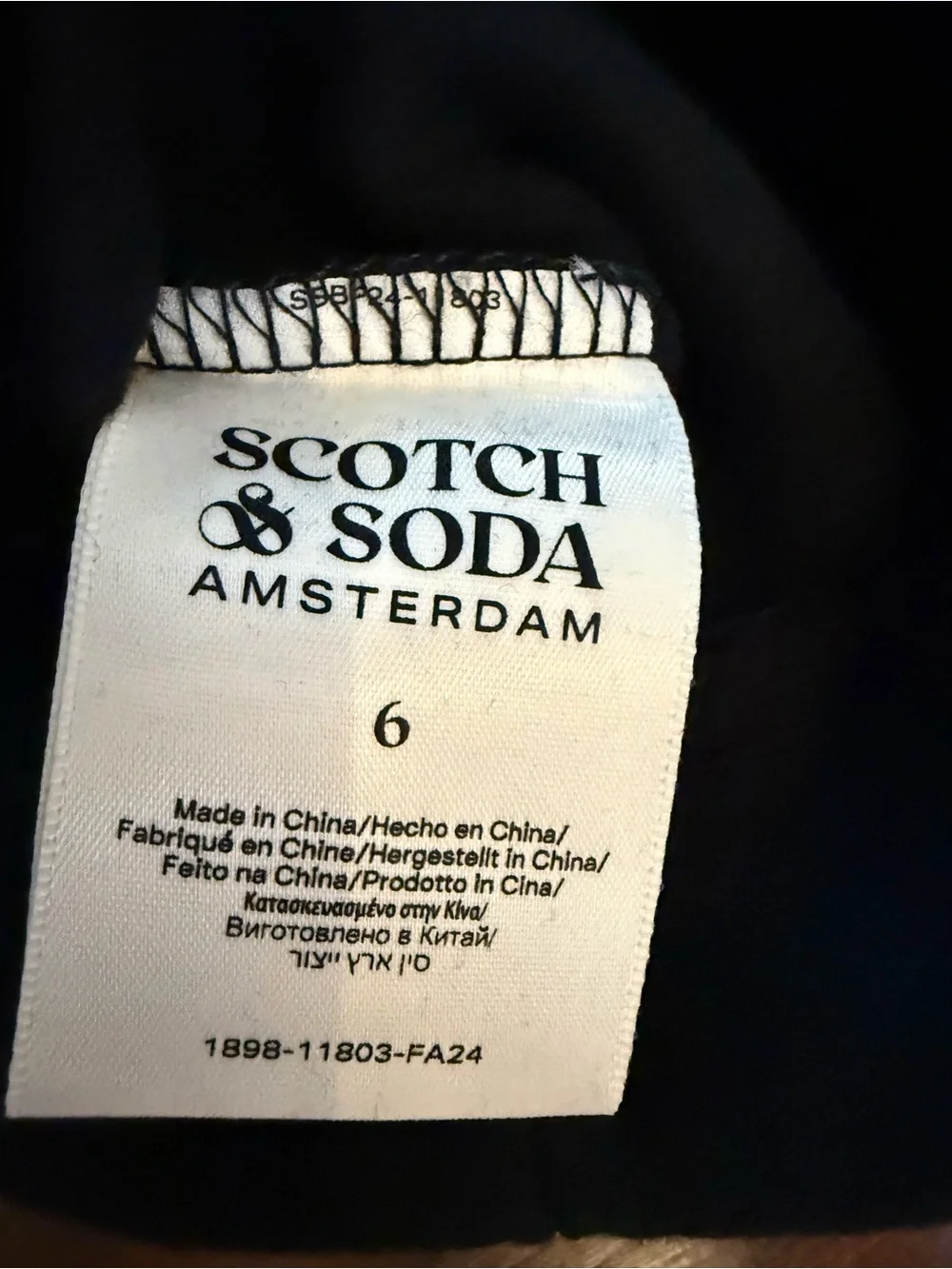 Scotch & Soda Graphic Black Hoodie Pullover-NWT-Size 6